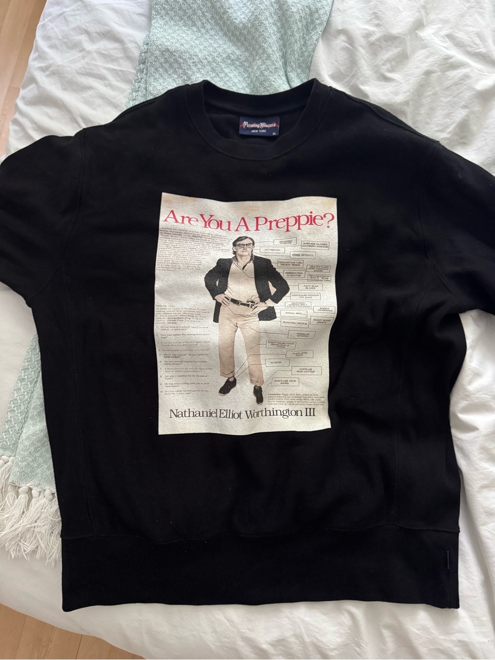 Rowing Blazers Black Crewneck Sweater with